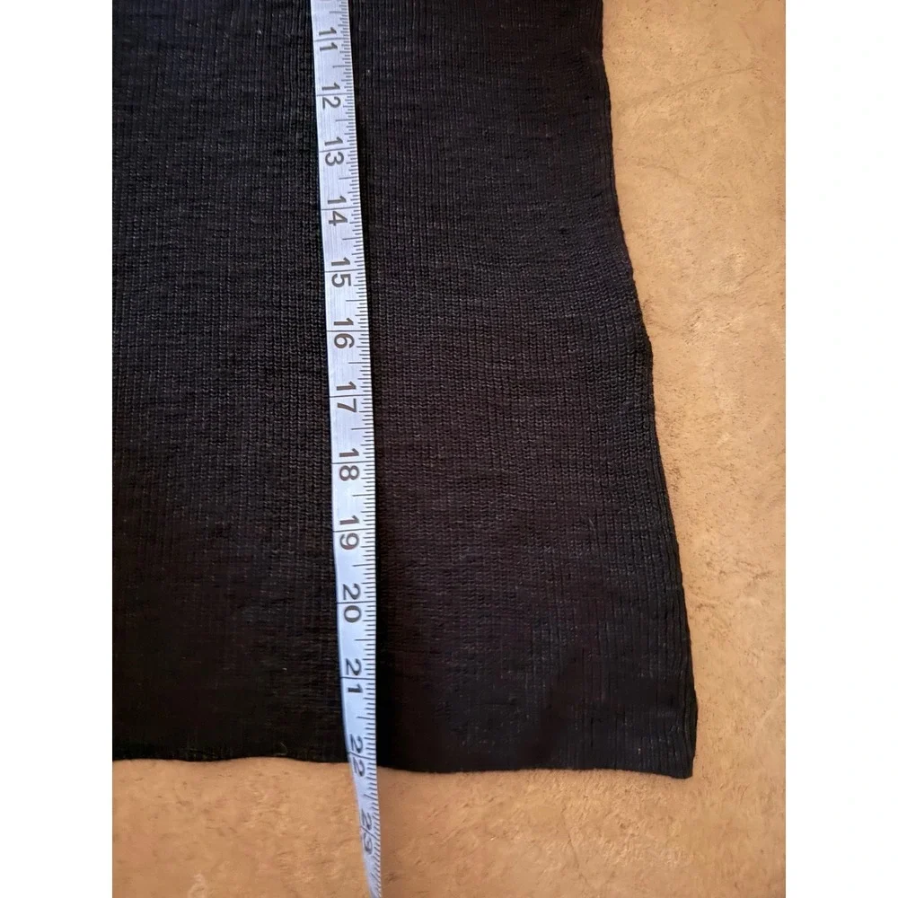 Banana Republic Womens Black Linen Blend Ribbed Knit Short Sleeve Sweater Small - Picture 10 of 10